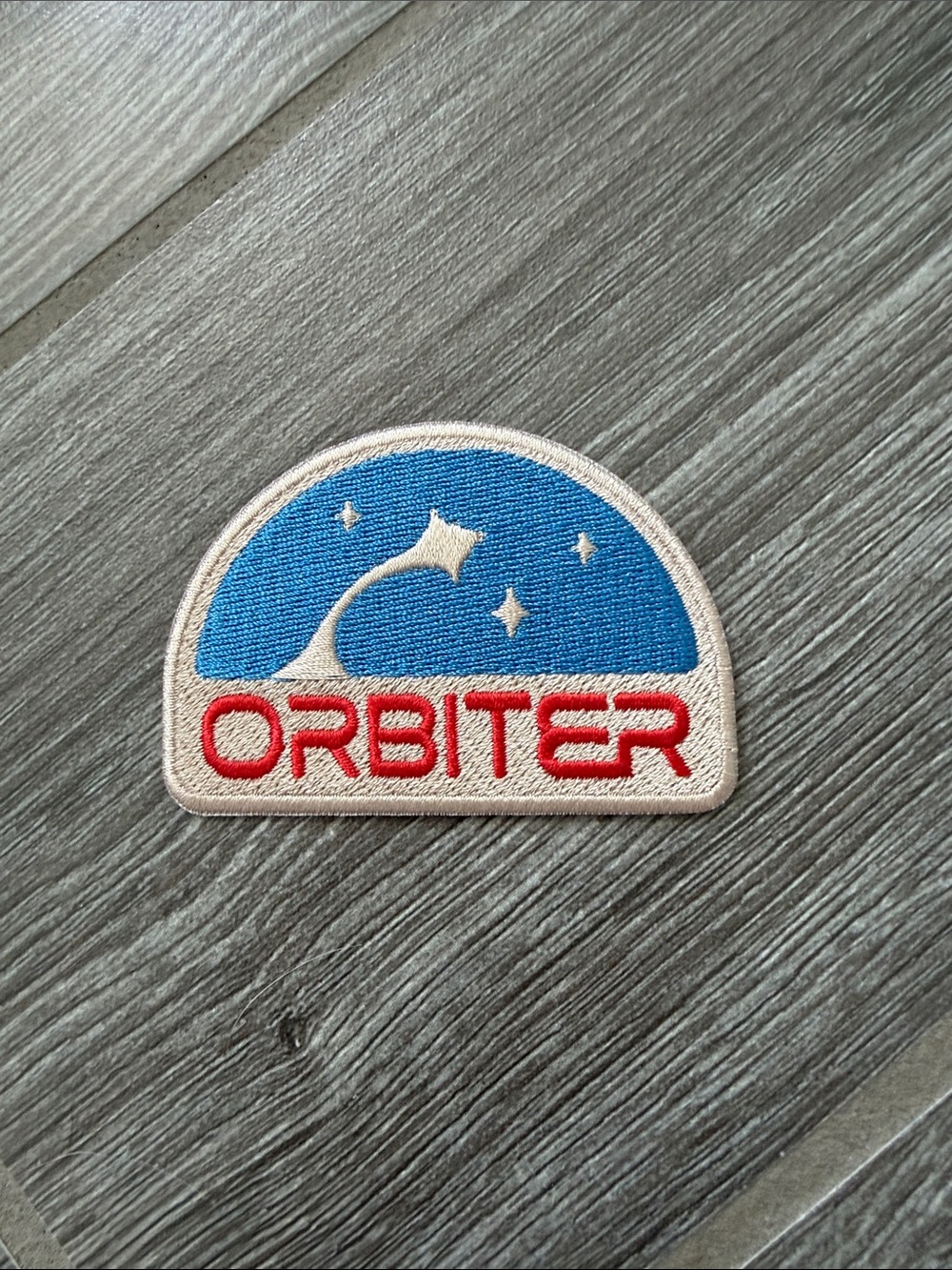 Official Noah Kahan Embroidered iron on Orbiter Patch - Blue and Red NWOT
